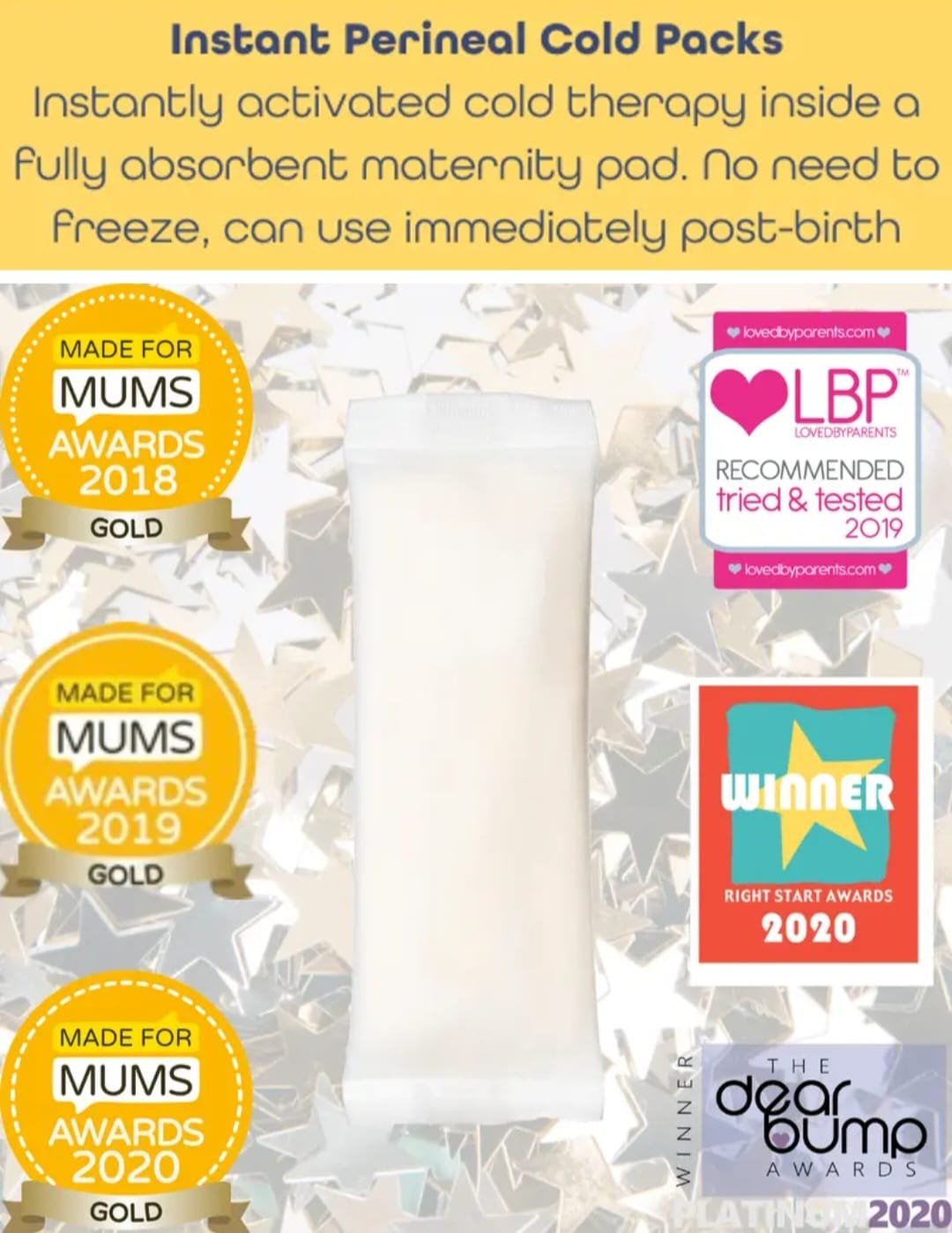 Instant perineal cooling packs (2)